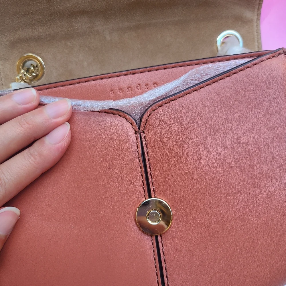Sandro PARIS 'My Lou' Leather Crossbody Purse